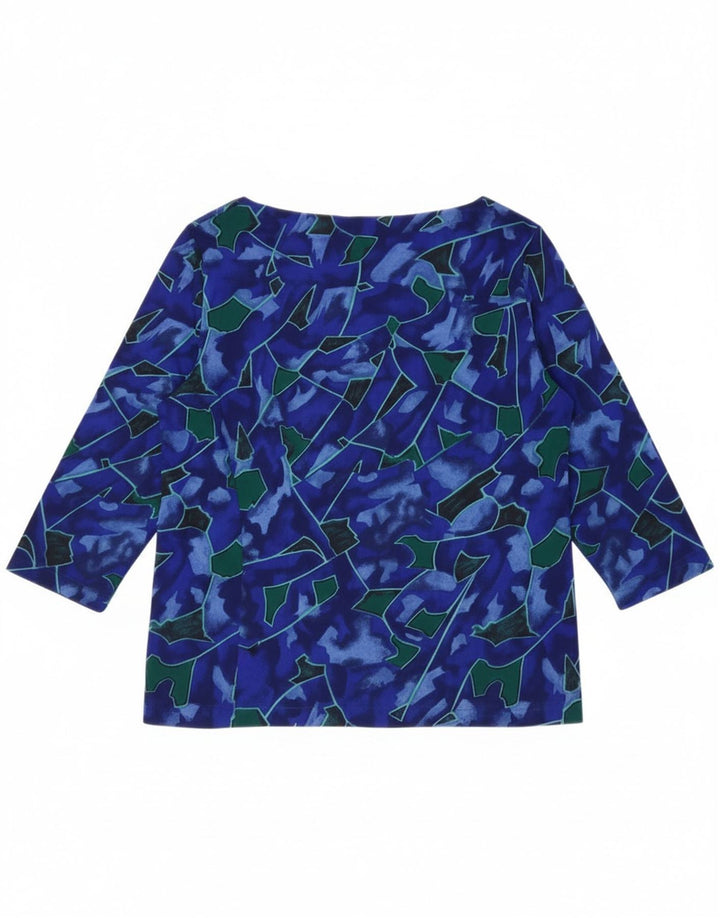 Damski top Valstar z abstrakcyjnym wzorem, rękaw 3/4, UK 18 XL, niebieski