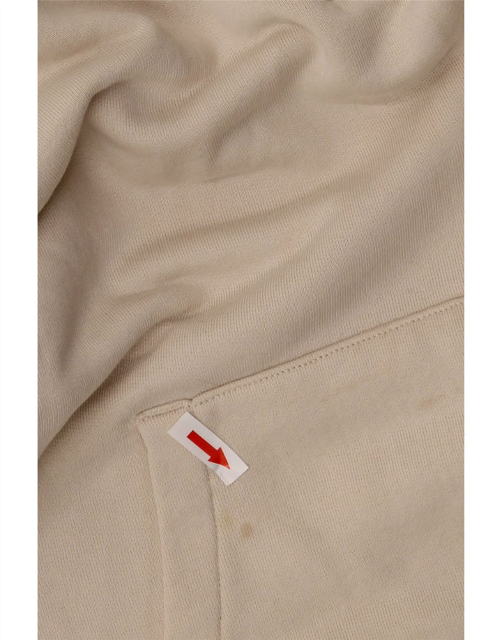 Męski sweter Zara z zamkiem błyskawicznym, średniej wielkości beżowy, bawełniany