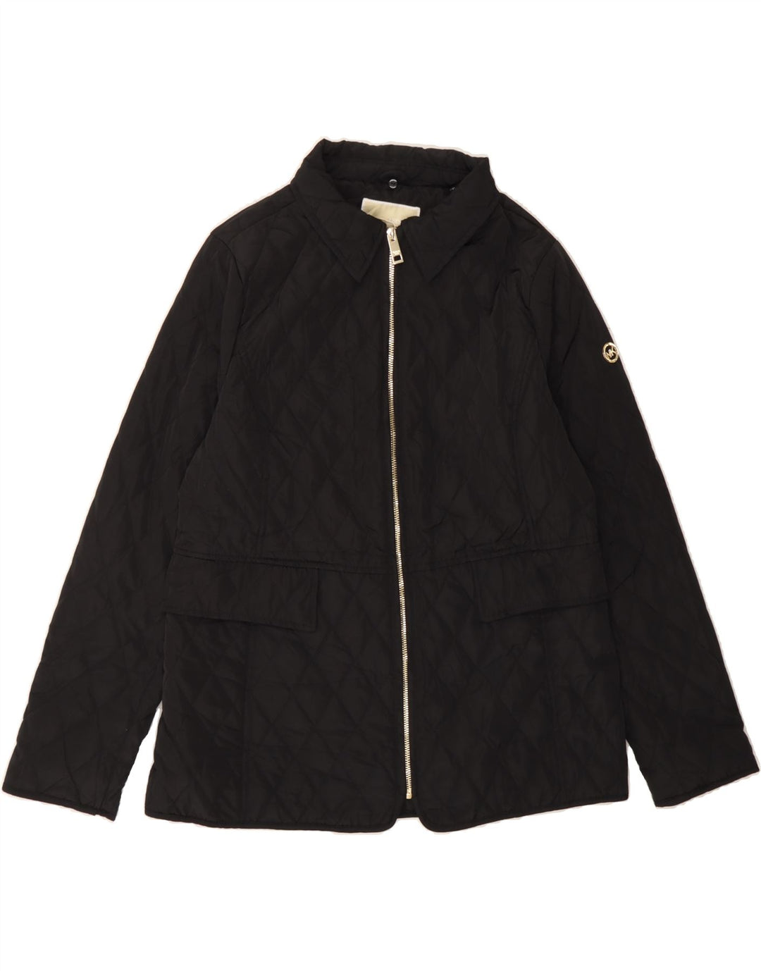 MICHAEL KORS Womens Quilted Jacket UK 16 Large Black Polyester Vintage Michael Kors and Second-Hand Michael Kors from Messina Hembry 