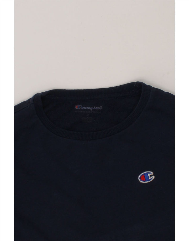 CHAMPION Boys Graphic Sweatshirt Jumper 9-10 Years Medium Navy Blue Cotton Vintage Champion and Second-Hand Champion from Messina Hembry 