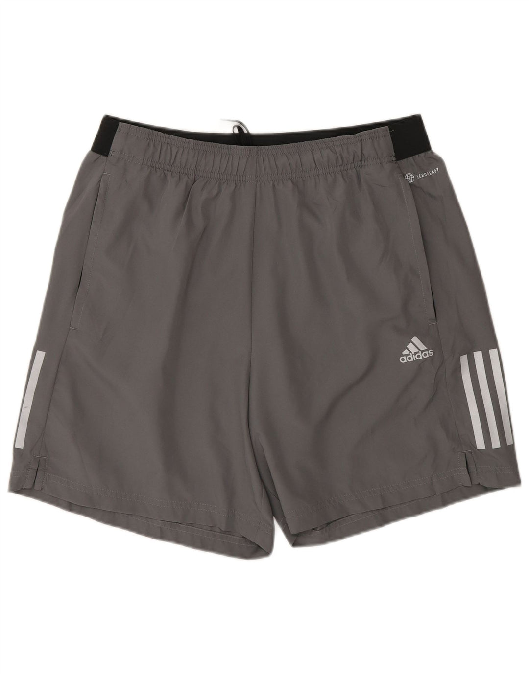 Męskie spodenki sportowe Adidas Aeroready, duże, szare, z blokami kolorów, poliestrowe