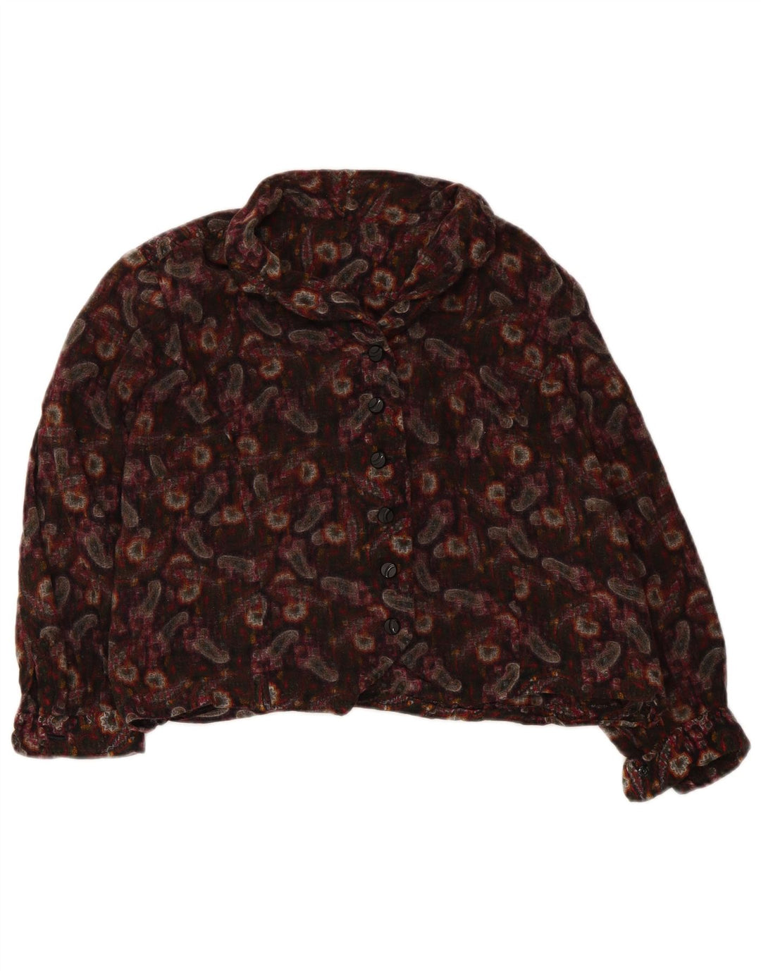 Damska bluzka koszulowa w stylu vintage, UK 12, średnia, wielokolorowa paisley