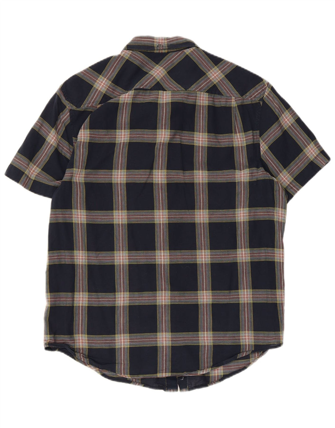 Koszula męska z krótkim rękawem Penguin Heritage Slim Fit, średnia, granatowa kratka