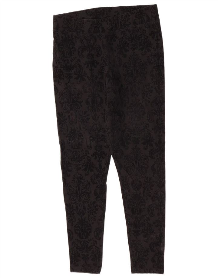 Legginsy damskie Marks & Spencer UK 14, średnie czarne, bawełniane, paisley