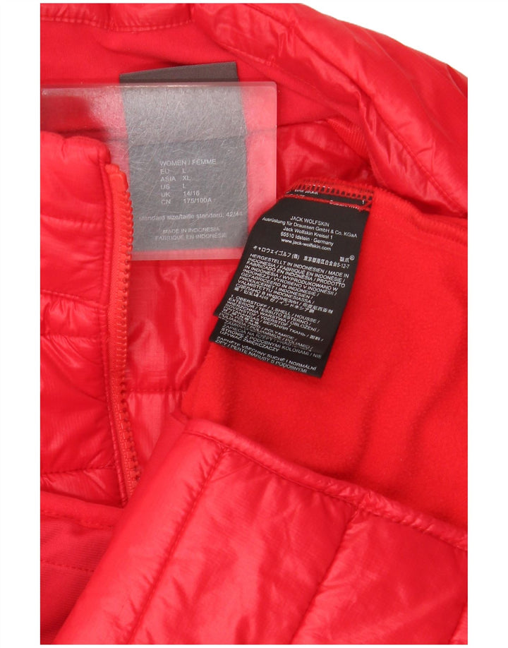 Damska kurtka dresowa Jack Wolfskin UK 16, duża, czerwona, poliamidowa