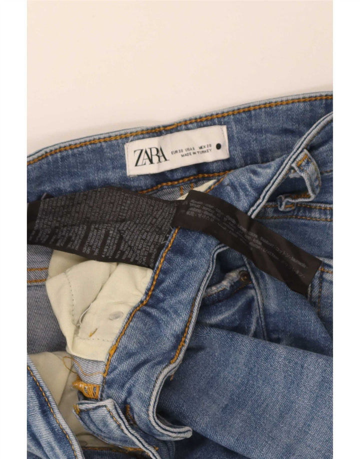 Damskie jeansy rozkloszowane Zara EU 38 Small W28 L32 Niebieskie bawełniane