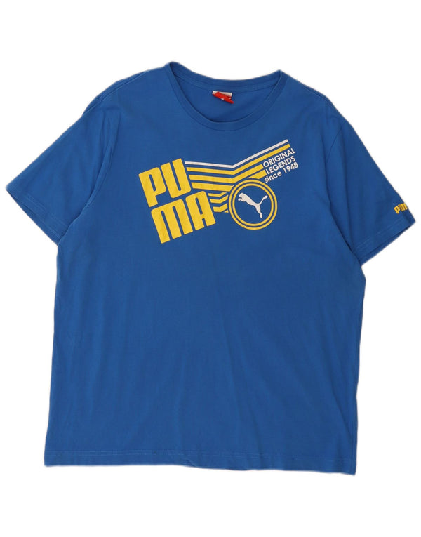 Męski T-shirt z grafiką PUMA Top XL Niebieski