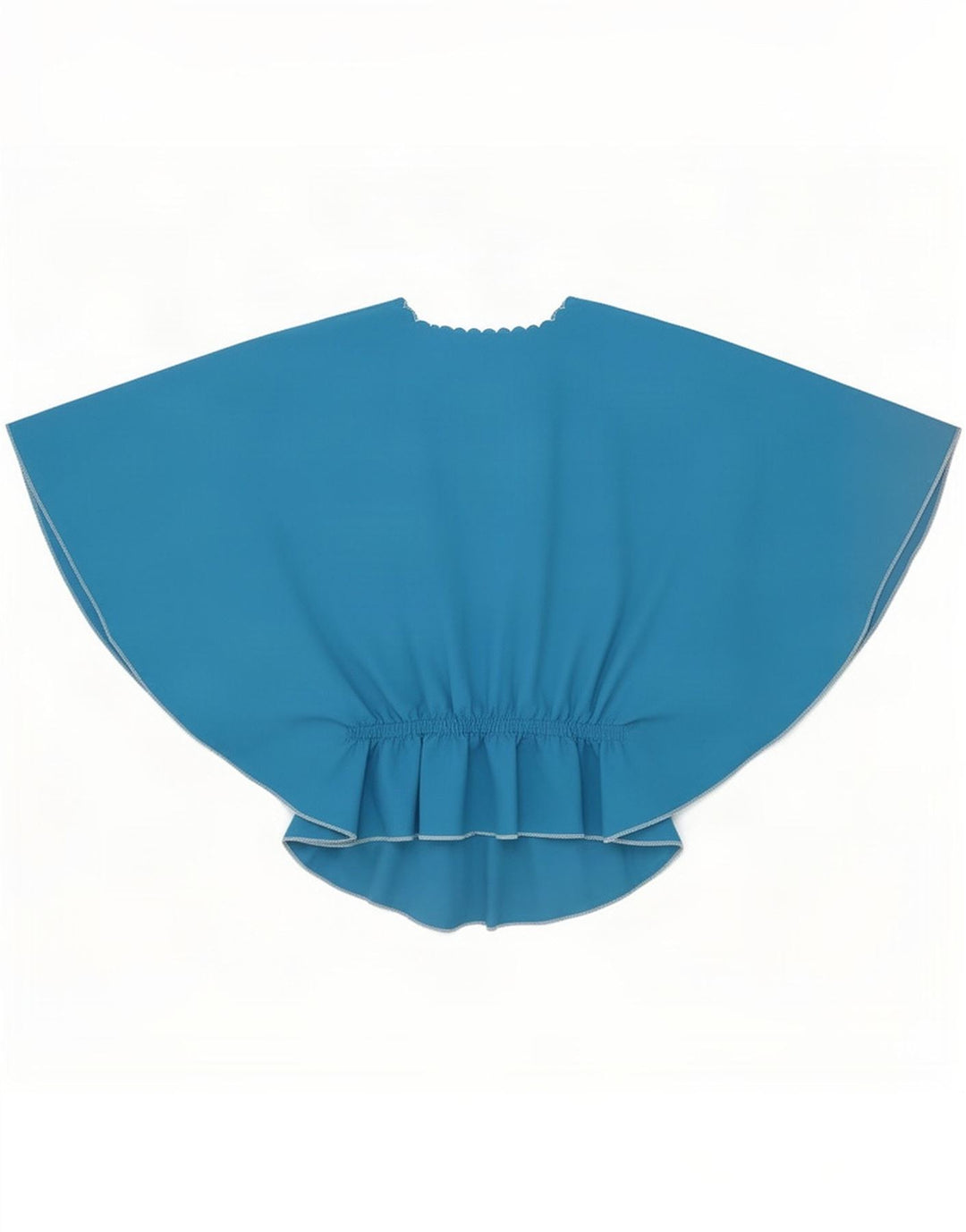 Vintage damski top Batwing UK 12 w kolorze średnioniebieskim w kwiaty