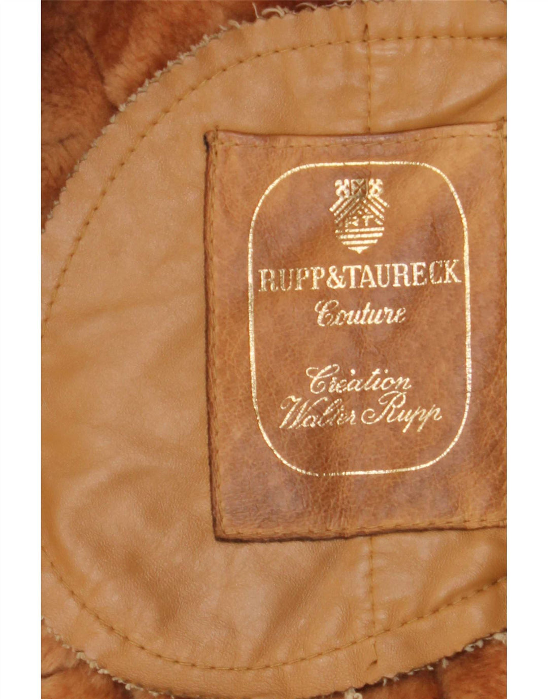 Damska kurtka shearling Rupp & Taureck Couture UK 14, średni brąz
