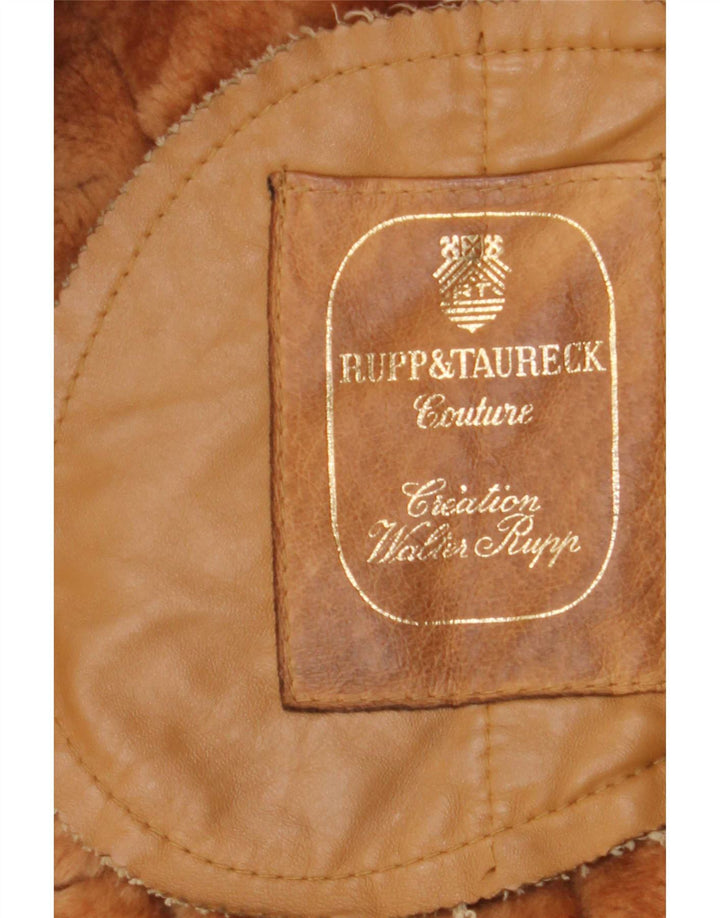 Damska kurtka shearling Rupp & Taureck Couture UK 14, średni brąz