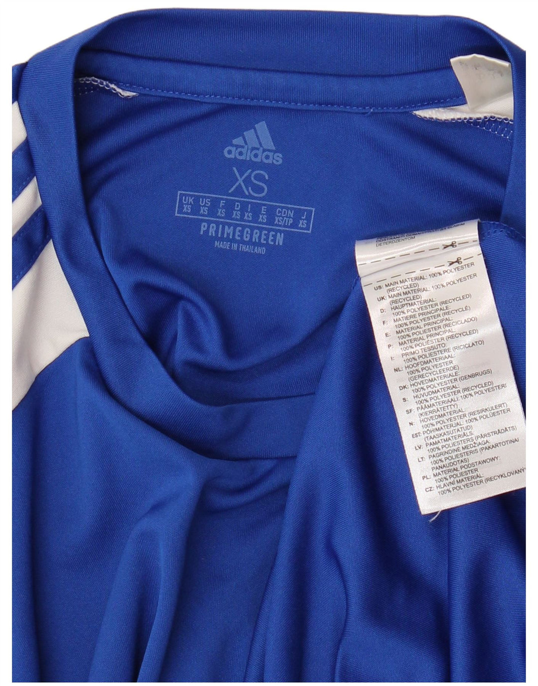 Męski T-shirt ADIDAS Aeroready Top XS Niebieski poliester z blokami kolorów