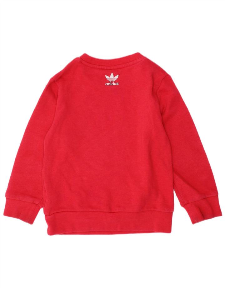 Bluza chłopięca ADIDAS z grafiką, 18-24 miesięcy, różowa, bawełniana