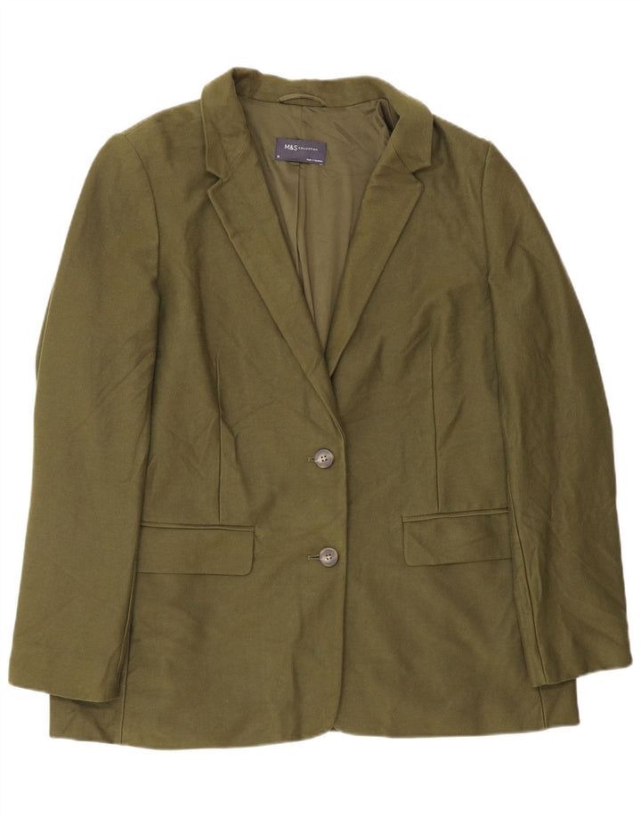 Marks & Spencer Damska marynarka zapinana na 2 guziki, UK 18 XL, bawełna khaki