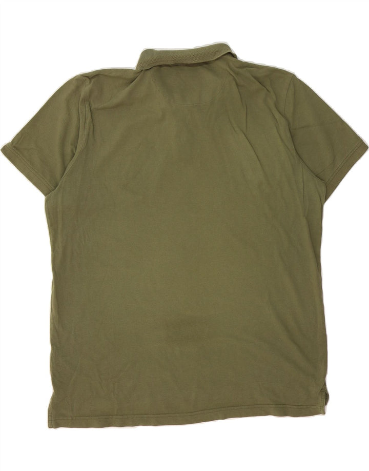DACK'S Mens Polo Shirt 2XL Khaki Cotton Vintage Dack's and Second-Hand Dack's from Messina Hembry 
