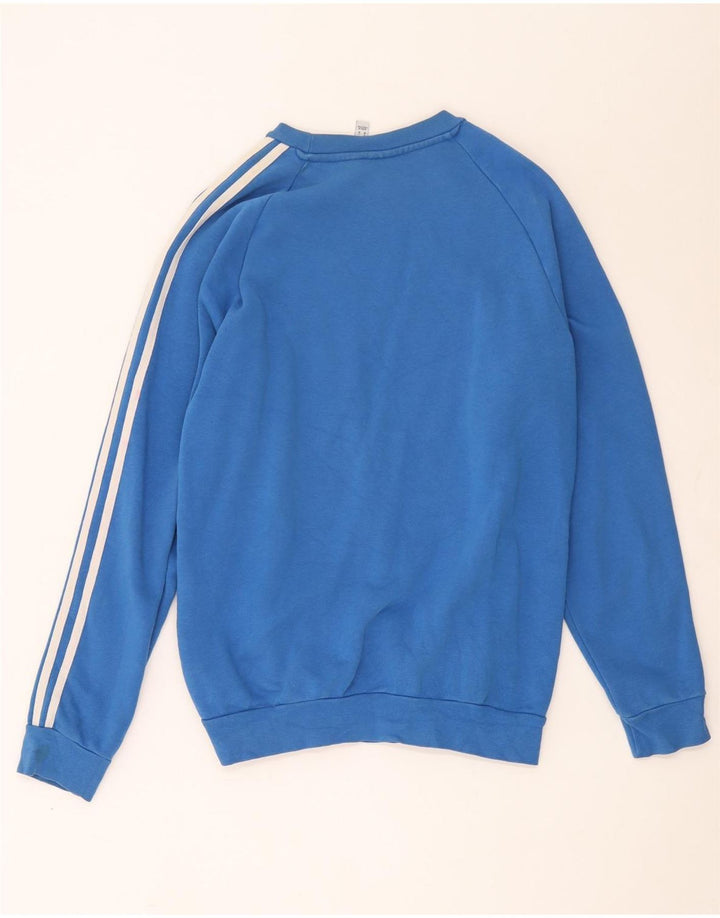 Adidas Męska Bluza Sweter Średni Niebieski Bawełna