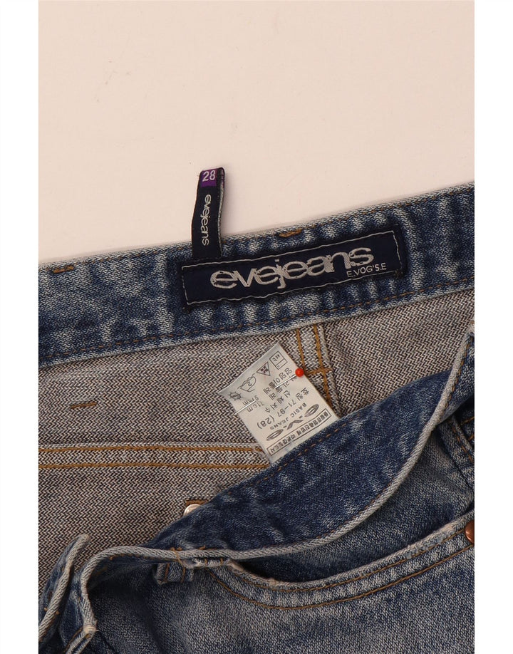 Vintage damskie proste dżinsy W28 L27 niebieskie
