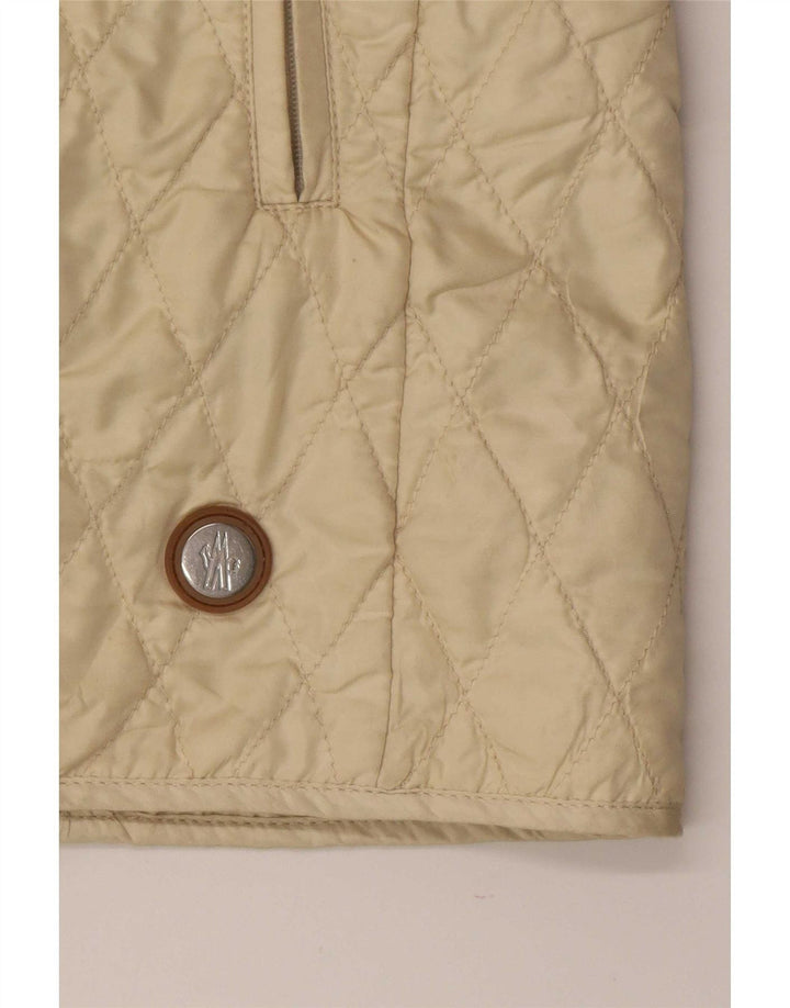 Damska pikowana kurtka Moncler rozmiar 4 XL, beżowa