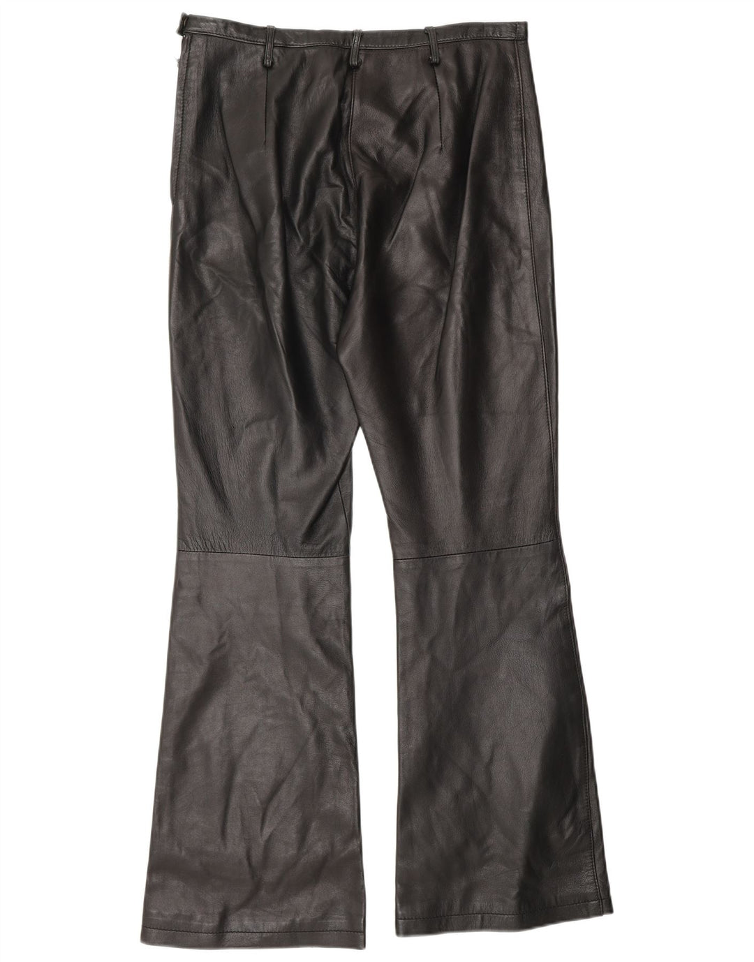 Vintage damskie skórzane spodnie Bootcut US 6 Medium W30 L30 czarna skóra