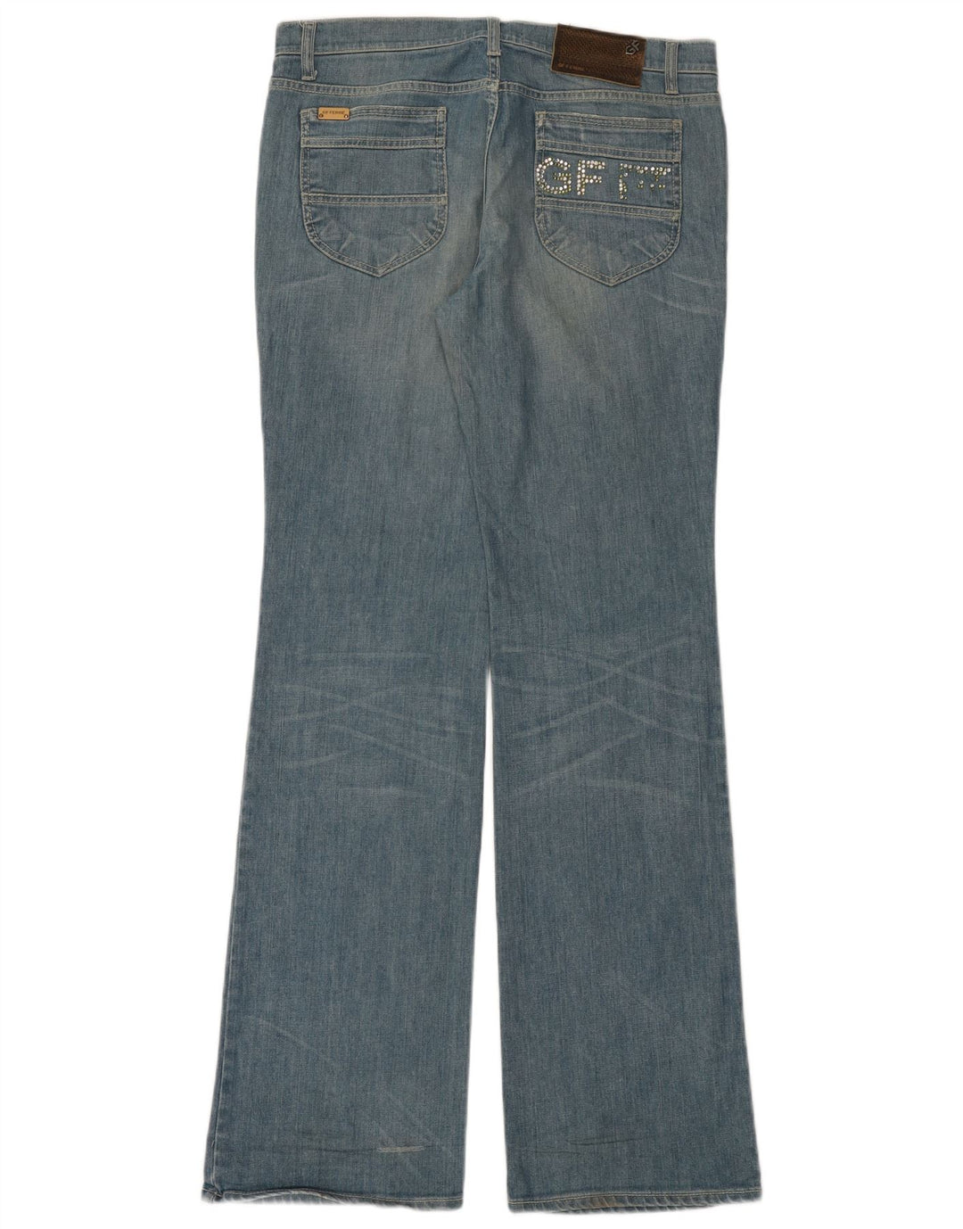 Damskie jeansy Bootcut Gianfranco Ferre Graphic W31 L35 Niebieskie, bawełniane