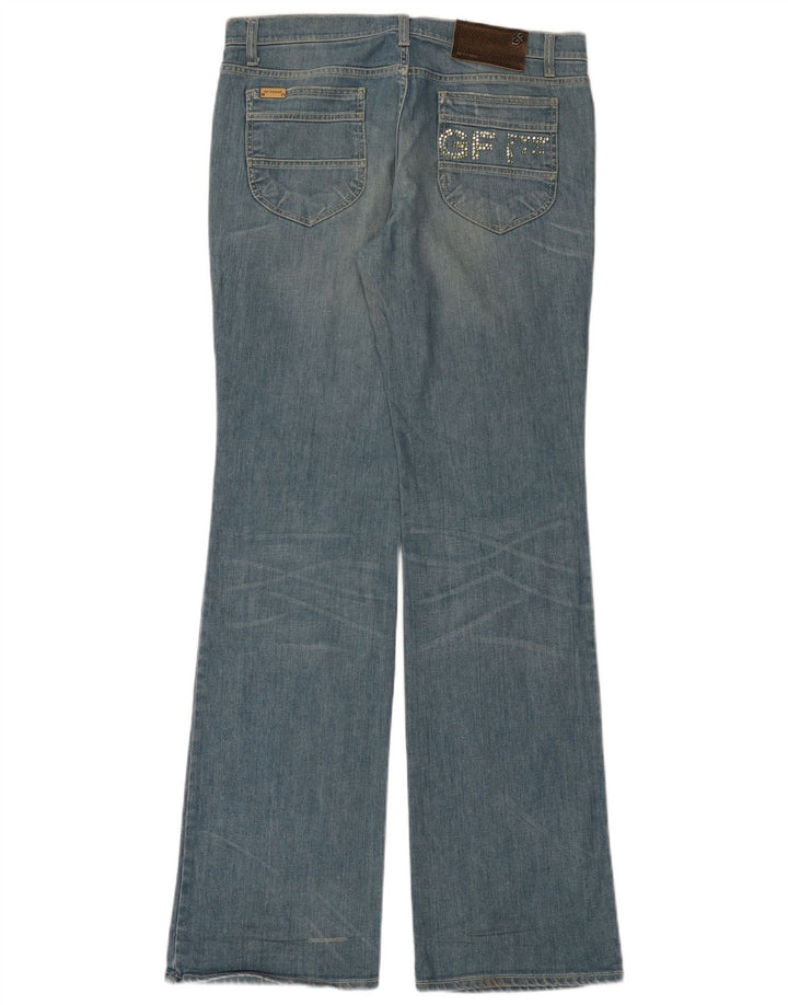 Damskie jeansy Bootcut Gianfranco Ferre Graphic W31 L35 Niebieskie, bawełniane