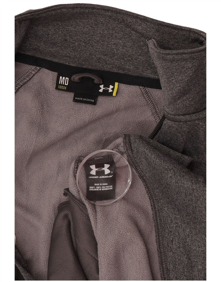 Męska kurtka dresowa Under Armour z grafiką, średnioszara, poliestrowa