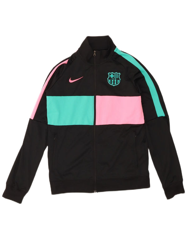 Chłopięca kurtka dresowa Nike Barcelona 13-14 lat XL, czarna, z blokami kolorów