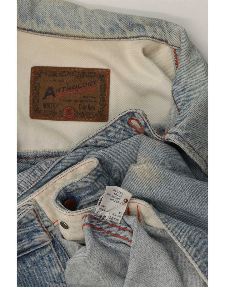 Damska kurtka dżinsowa Benetton IT 48 XL, niebieska, bawełniana