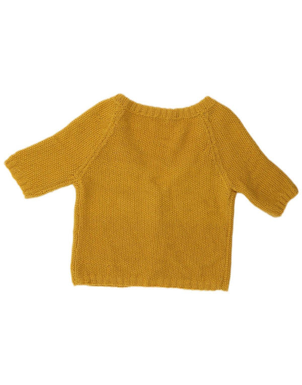 Vintage damski sweter z krótkim rękawem 1/2 UK 10 Small Green