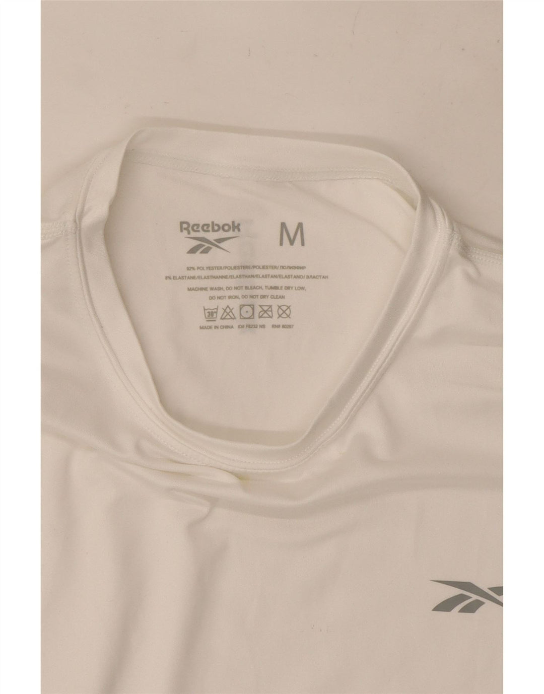 T-shirt męski Reebok Top, średni, biały poliester