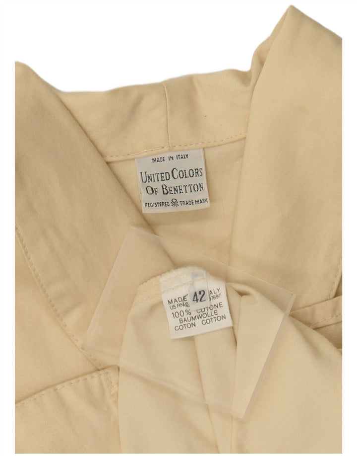 Damski płaszcz oversize Benetton IT 42 w kolorze średniego beżu, bawełniany