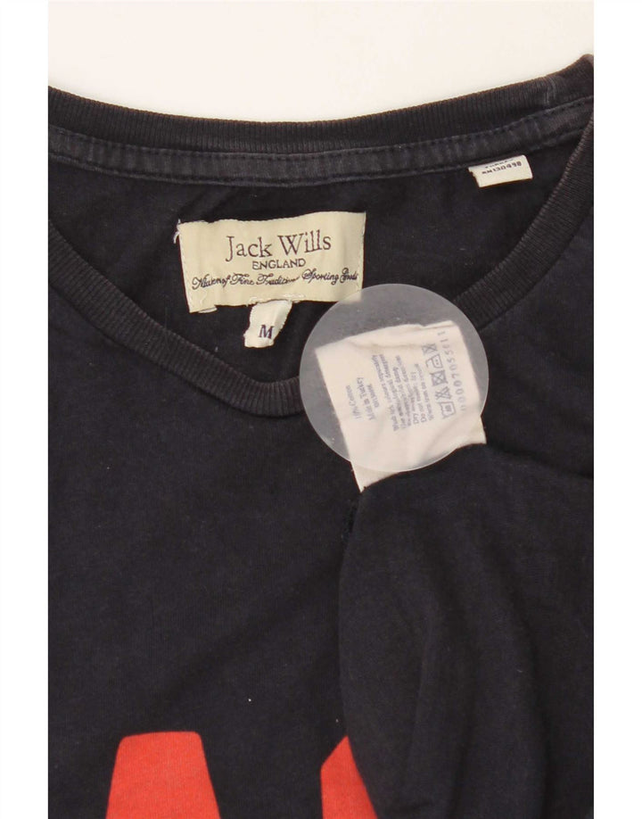 Męska koszulka z grafiką Jack Wills, średnia, granatowa bawełna