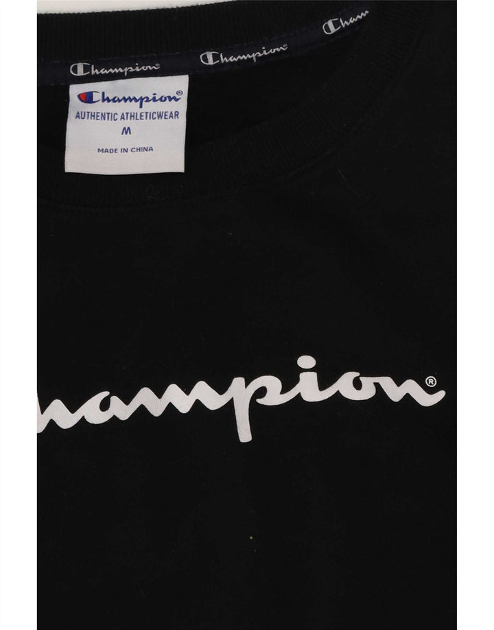 Damska bluza z grafiką Champion UK 14, średnia czarna bawełna