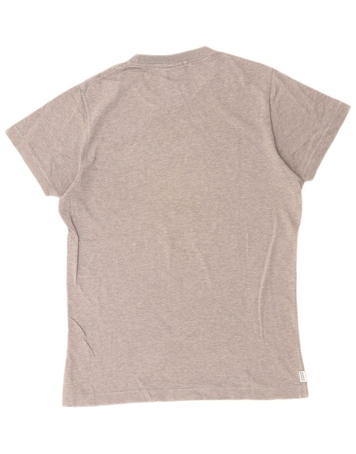 FRANKLIN & MARSHALL Męski klasyczny T-shirt z grafiką, mały, szary, bawełniany