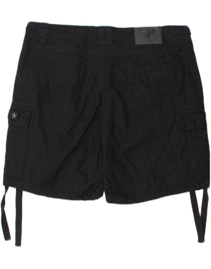 EMP Mens Cargo Shorts W34 Large  Black Cotton Vintage EMP and Second-Hand EMP from Messina Hembry 
