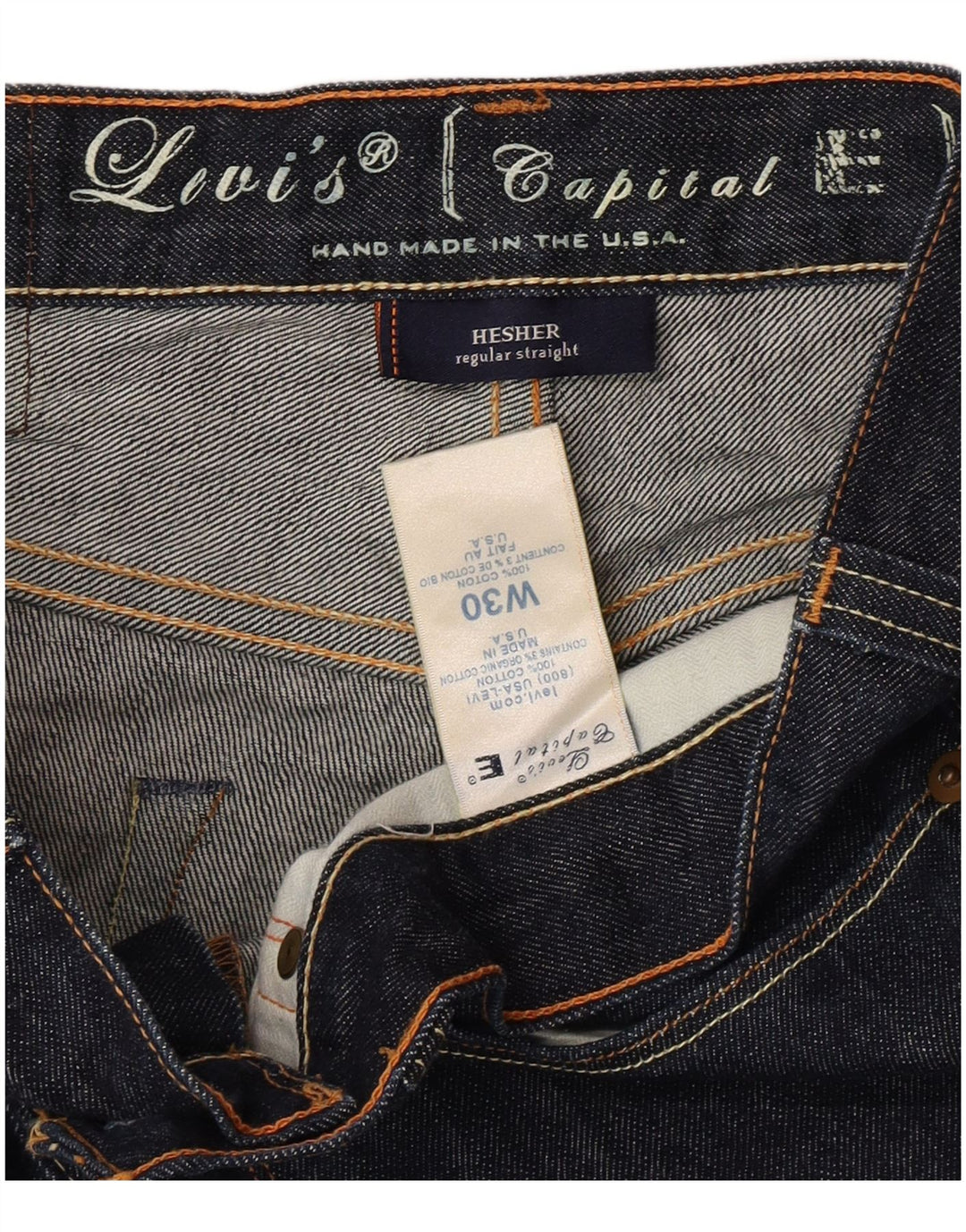 Damskie proste dżinsy Levi's W30 L31 Granatowa bawełna
