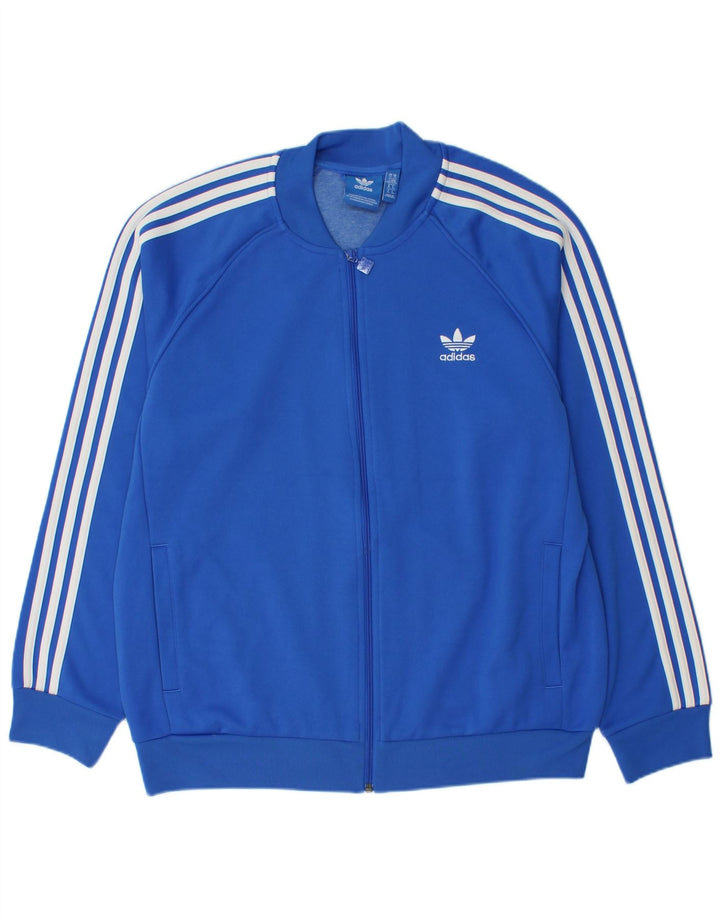 Męska kurtka dresowa ADIDAS XL, niebieska, poliester