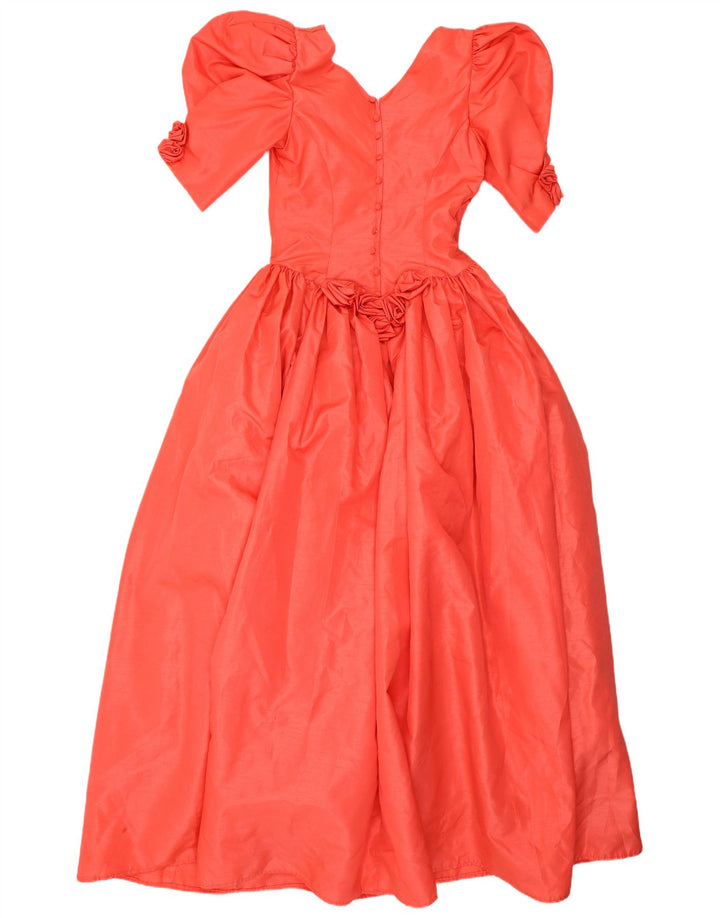 Sukienka damska Maxi w stylu vintage UK 8, mała pomarańcza
