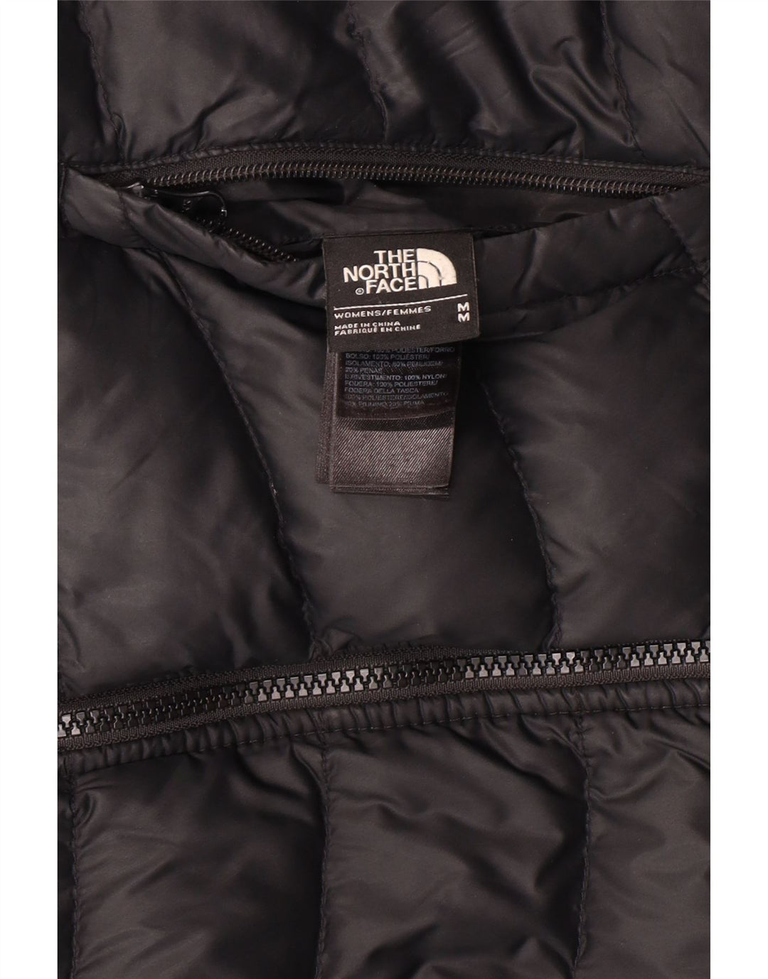 Dwustronny damski płaszcz The North Face UK 12, średni czarny nylon