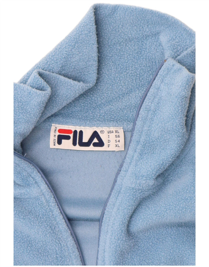 FILA Męski sweter polarowy z zamkiem błyskawicznym XL, niebieski poliester