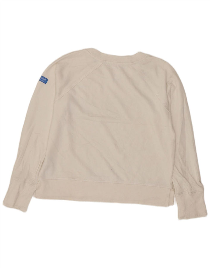 Damski sweter CALVIN KLEIN Performance Crop, UK 8, mały, biały