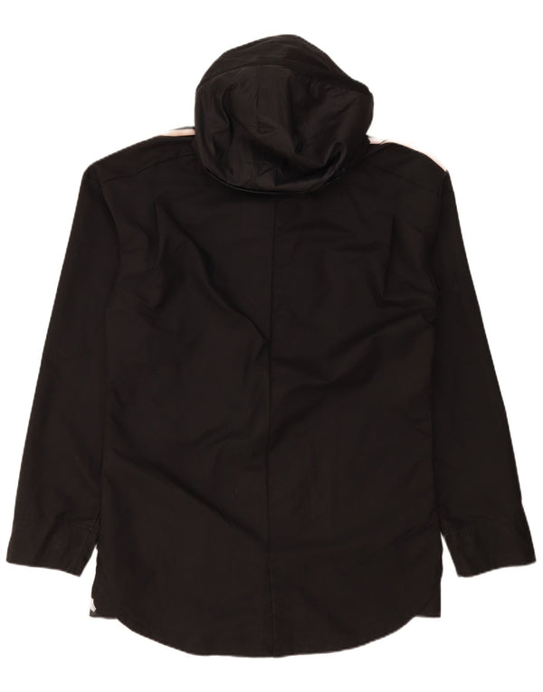Adidas Mens Hooded Rain Jacket UK 38 Medium Black Polyester
