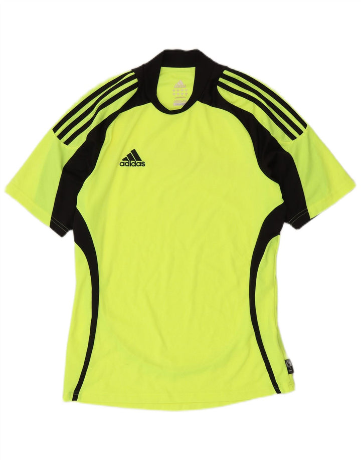 Adidas Męski T-shirt Clima 365 Top Mały Zielony Poliester z blokami kolorów