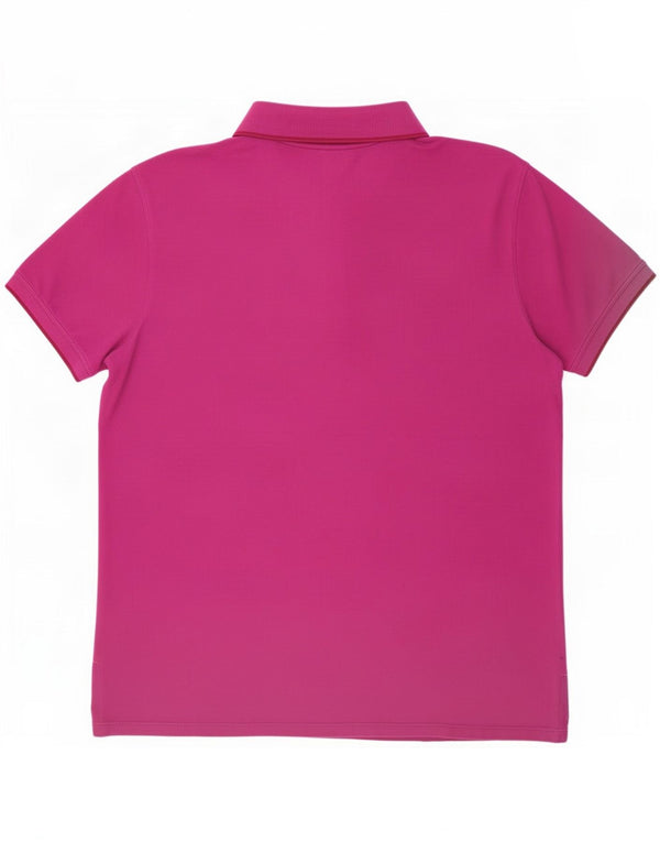 Hugo Boss Męska koszulka polo slim fit 2XL fioletowa bawełna