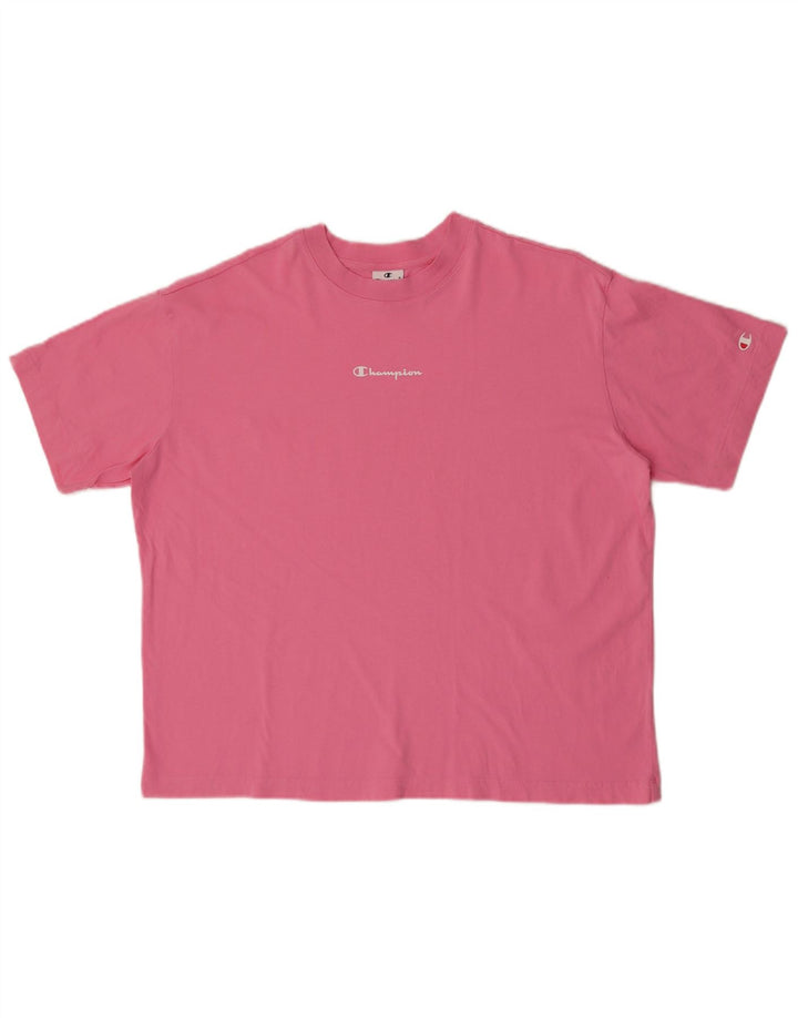 Męski T-shirt Champion z grafiką, mały, różowy