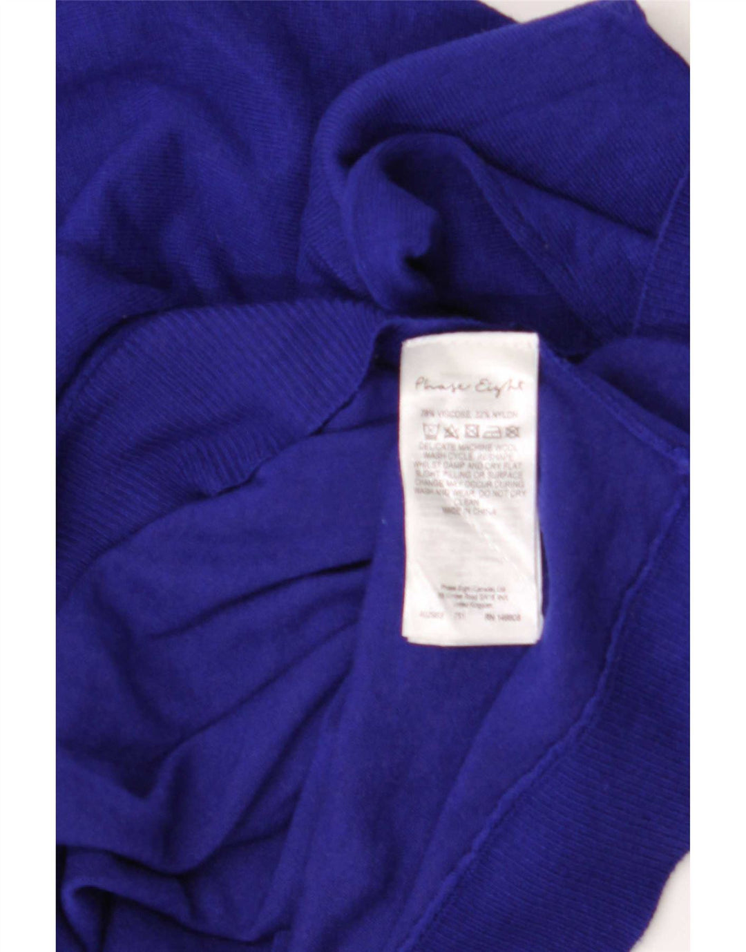Phase Eight Damska asymetryczna bluzka oversize Top UK 14 Medium Navy Blue