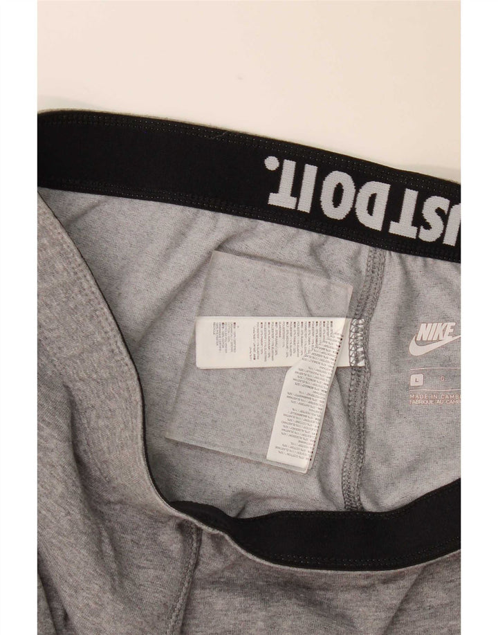 Damskie legginsy Nike Graphic UK 14, duże, szare, bawełniane