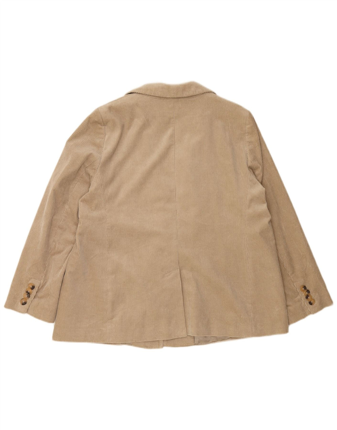 JAEGER Damska marynarka sztruksowa zapinana na 1 guzik UK 20 2XL Beżowa bawełna