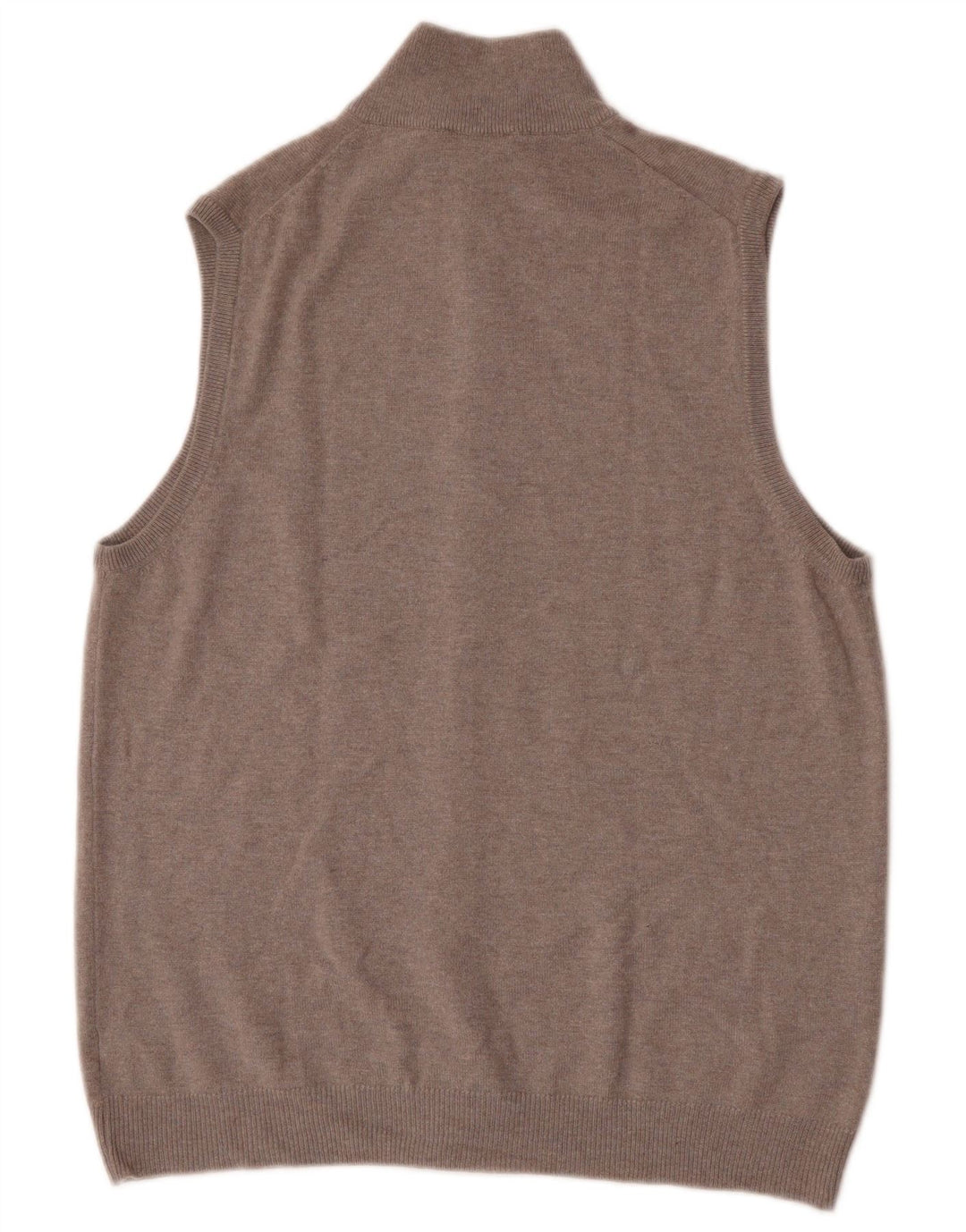 Męski sweter bez rękawów w stylu vintage, średnioszary, wełniany