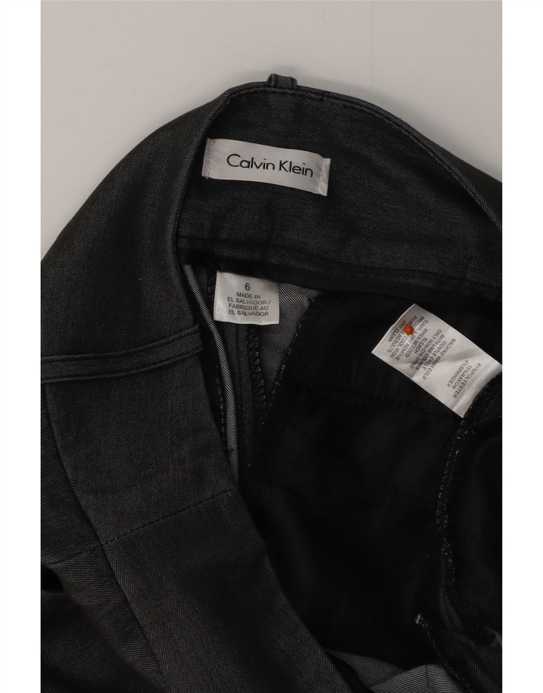 Damskie proste spodnie CALVIN KLEIN US 6 Medium W32 L32 Szare