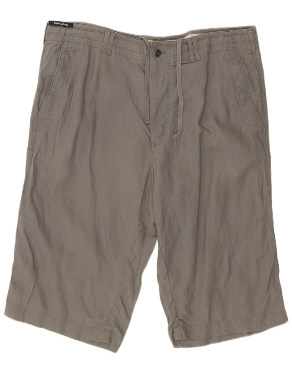Męskie spodenki Chino Marks & Spencer W38 XL, szare, lniane
